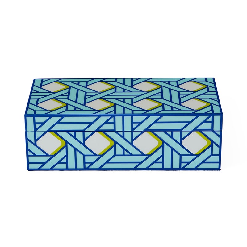 Jonathan Adler Small Basketweave Lacquer Box