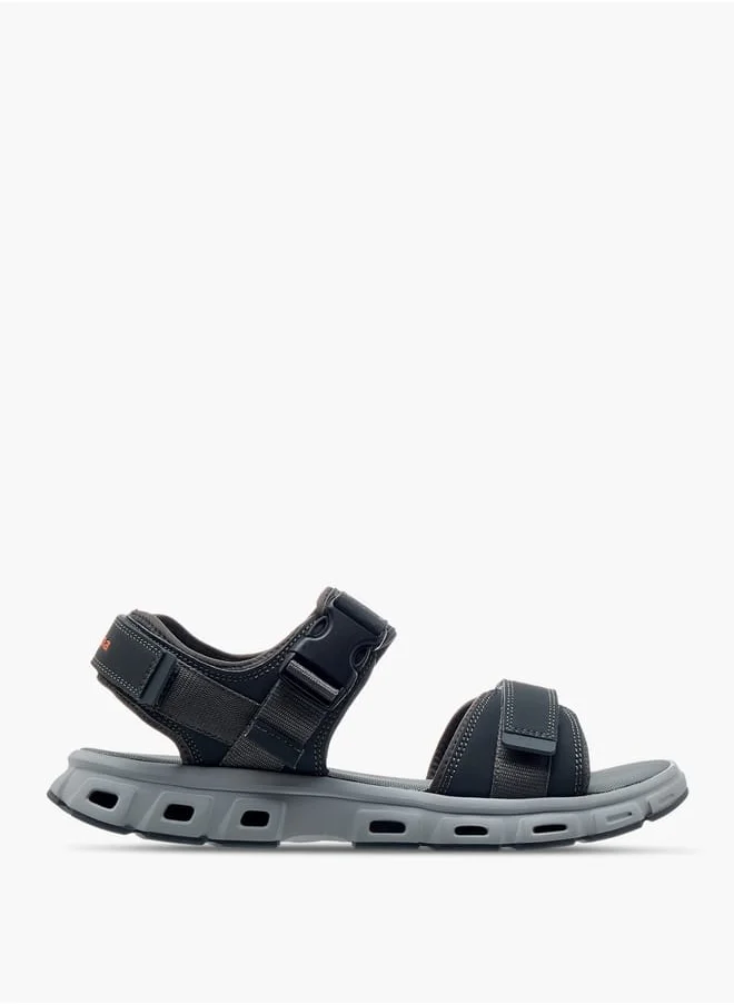 كابا Men's Strappy Sandals With Hook And Loop Closure
