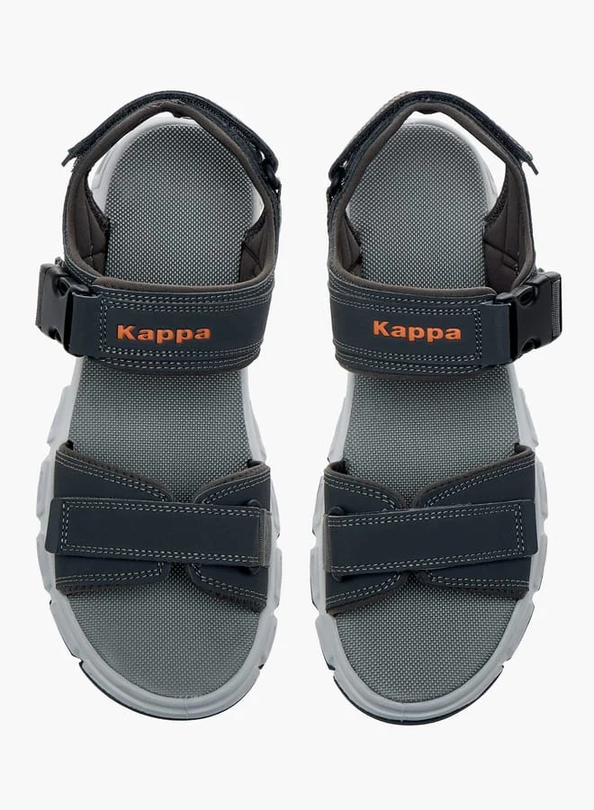 Kappa Men's Strappy Sandals With Hook And Loop Closure