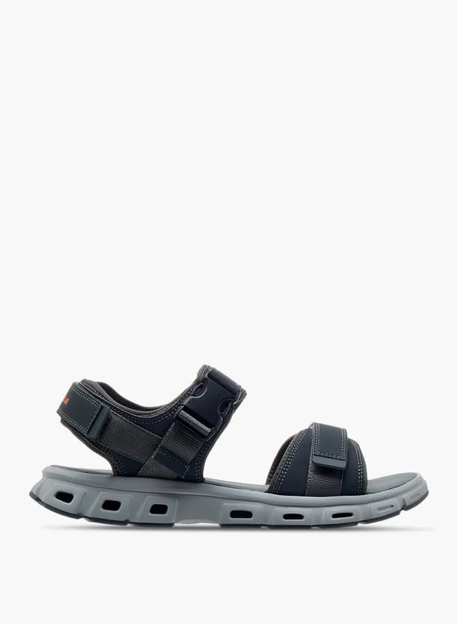 Men's Strappy Sandals With Hook And Loop Closure