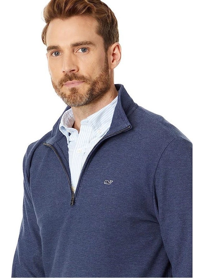 Vineyard Vines Men's Saltwater Quarter-Zip Pullover Sweater, Deep Bay, Large - Image 3