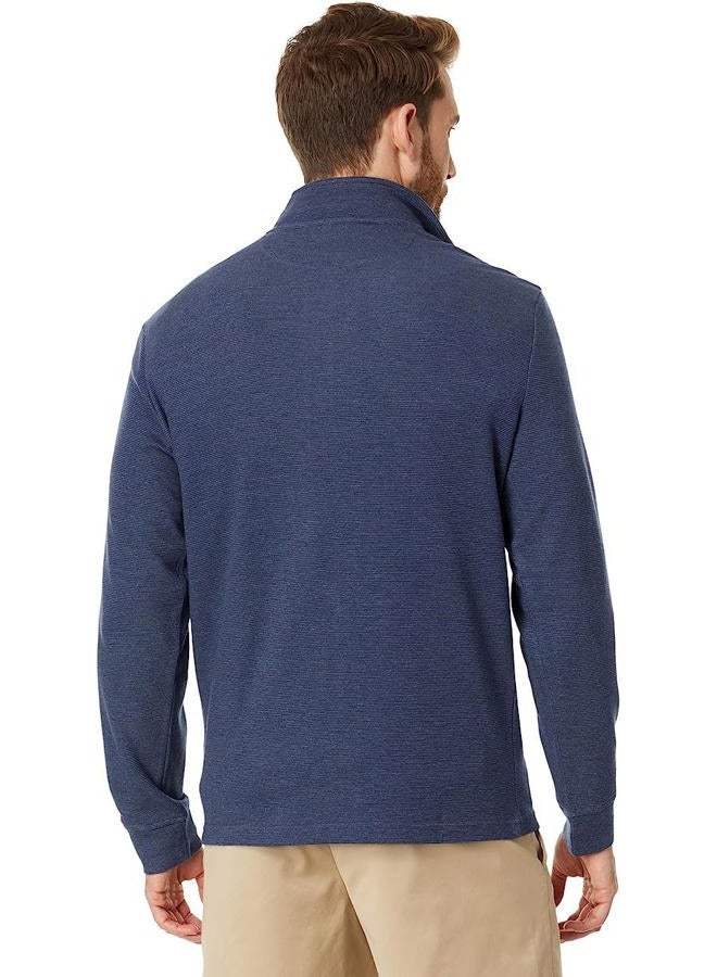 Vineyard Vines Men's Saltwater Quarter-Zip Pullover Sweater, Deep Bay, Large - Image 2