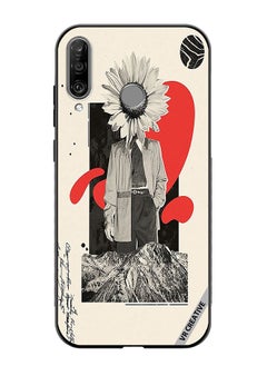 VR CREATIVE Protective Case Cover For Huawei P30 Lite Flower Face Of A Man Design Multicolour  - Image 1