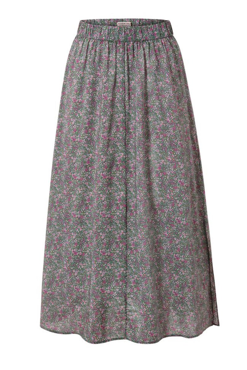 Tchibo Women Floral Print Casual Midi Skirt, Green - Image 2