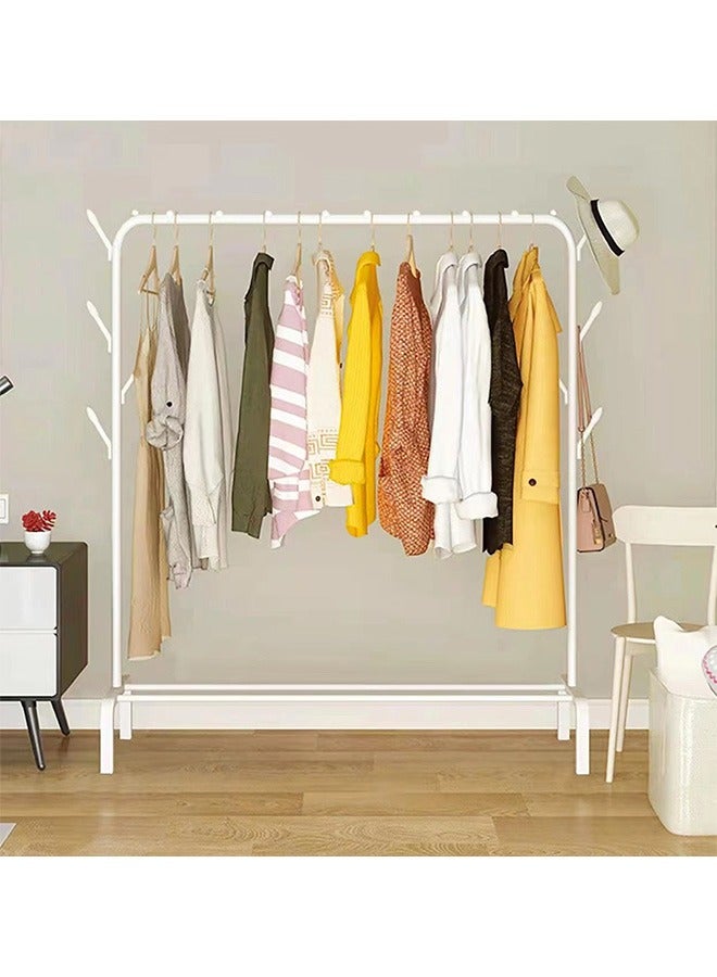 رف تجفيف من الأرض إلى السقف شماعات للطي عنبر داخلي غرفة نوم المنزلية رف ملابس ، أبيض 110 س 40 س 150 سنتيمتر - Image 1