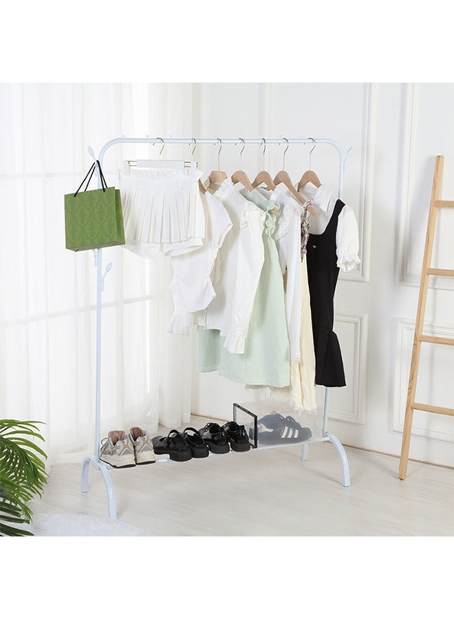 رف تجفيف من الأرض إلى السقف شماعات للطي عنبر داخلي غرفة نوم المنزلية رف ملابس ، أبيض 110 س 40 س 150 سنتيمتر - Image 2