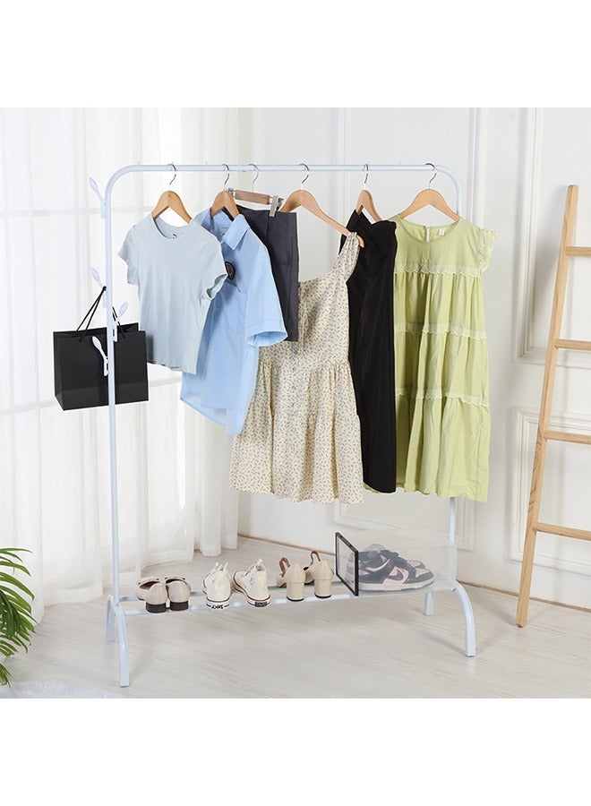 رف تجفيف من الأرض إلى السقف شماعات للطي عنبر داخلي غرفة نوم المنزلية رف ملابس ، أبيض 110 س 40 س 150 سنتيمتر - Image 3