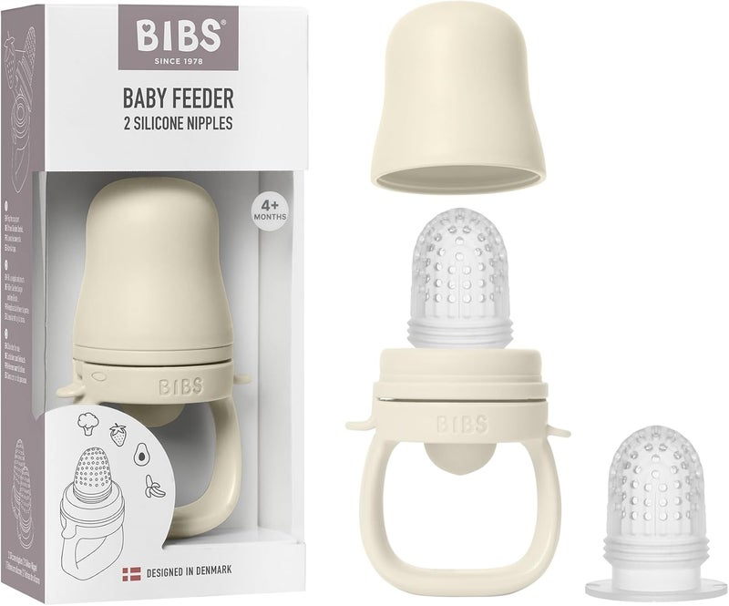 BIBS Baby Feeder with Silicone Nipples - Ivory - Image 1