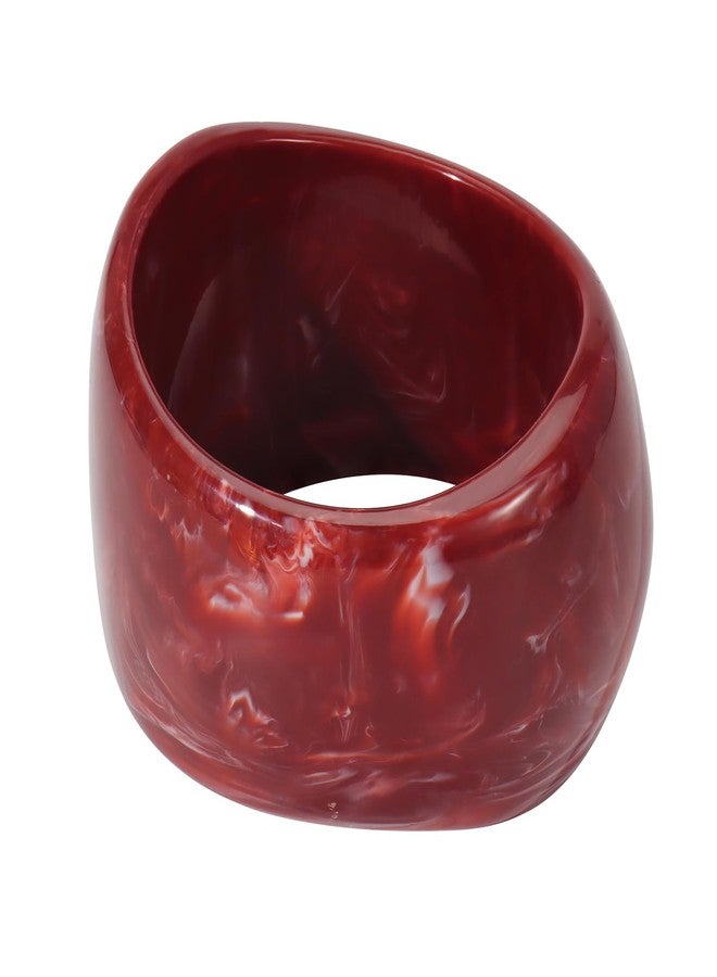 Bocar Chunky Cuff Vintage Resin Bangle Wide Bracelet Irregular Geometric Wristband for Women Prom Holiday Jewelry Gift (SL-1010-Wine) - Image 1