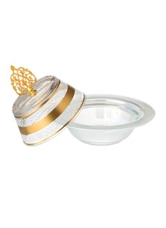 Hic Glass Dates Plate With Cover modern design diameter 18 cm  - Image 2
