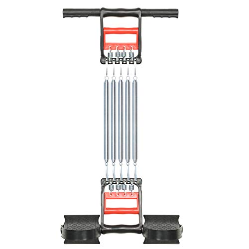 KAILIMENG 3 in 1 Exerciser - Spring Chest Expander, Hand Grip Strengthener, Pedal Pull Rope Band - Home Fitness Equipment with 5 Metal Springs for Finger Abdomen Waist Arm Stretching Slimming Training - Image 1
