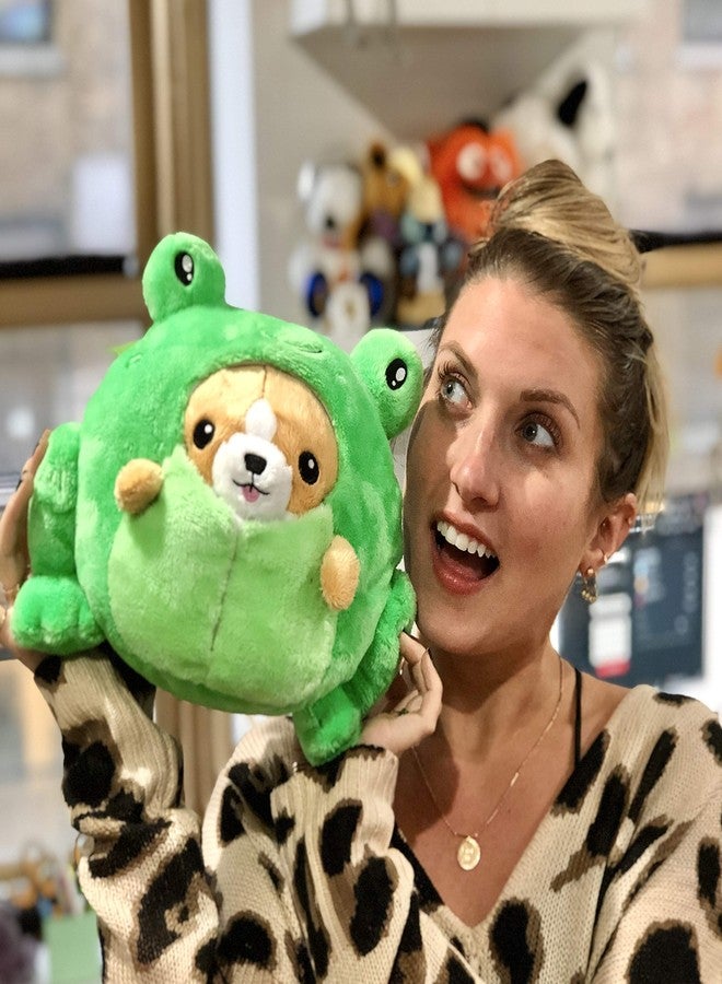 سكويشابل دمية كورجي قابلة للضغط/مغطاة بغطاء على شكل ضفدع مقاس 7 بوصات - Image 5