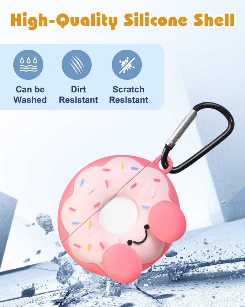 Joyleop for Airpods 4 Case - for Women Girl Girly Kids Cute Funny Unique Kawaii 3D Cartoon Doughnut Design Soft Silicone Protective Case for Airpods 4th Gerneration 2024 Cover with Keychian - Image 4