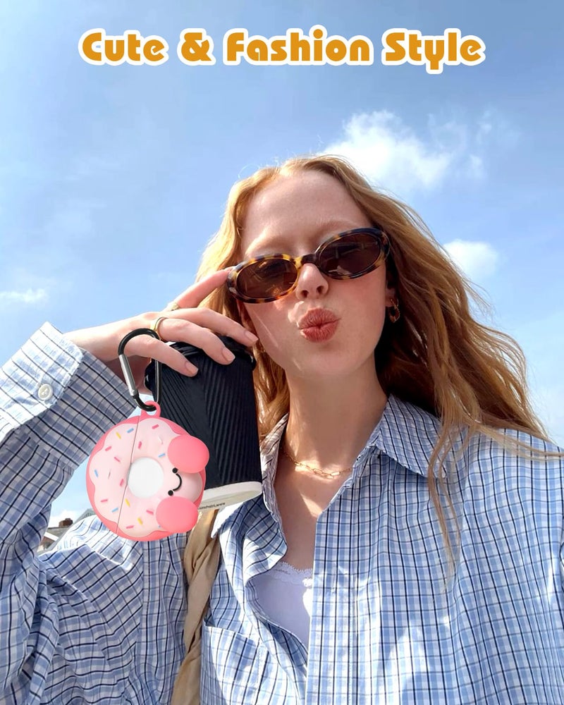 Joyleop for Airpods 4 Case - for Women Girl Girly Kids Cute Funny Unique Kawaii 3D Cartoon Doughnut Design Soft Silicone Protective Case for Airpods 4th Gerneration 2024 Cover with Keychian - Image 5