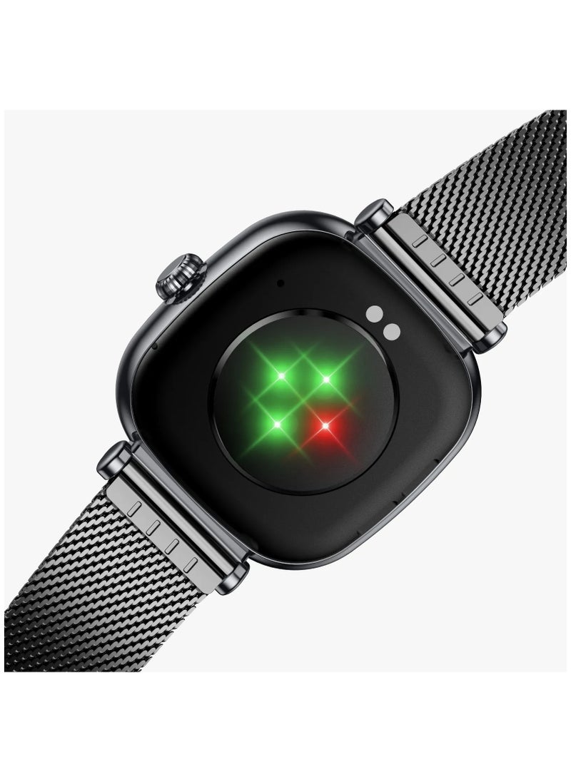 GREEN LION Princess Smart Watch with AMOLED Display and Extra Strap / Customizable Dials / Always-on display / Music Control / Raise Wrist Wake Screen / Volume Control / Remote Camera / Sleep Monitoring / GL-SWA38 - Glossy Black  - Image 4