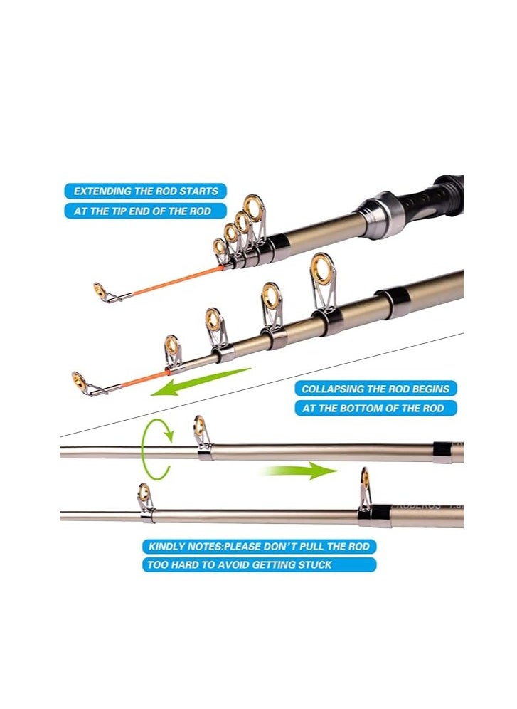 Cool Baby Style Rocky Fishing Sea rod Set Long-Distance Casting Rod Fishing Reel Fishing Rod Bag Combination Carbon Fiber Sea Fishing Rod Sea Rod Fishing Gear Bag 1.8m Rod  - Image 5