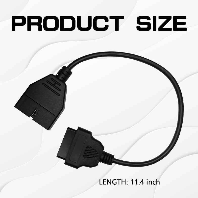 Hirificing Obd1 Scanner  Obd1 To Obd2 Gm Adapter  Obd 1 Scanner Cable Code Reader Obd1 12 Pins To Obd2 Obd Ii 16 Pins Socket Scan Diagnostic Extension Tool Cable Connector Replacement For Gm Popular - Image 2