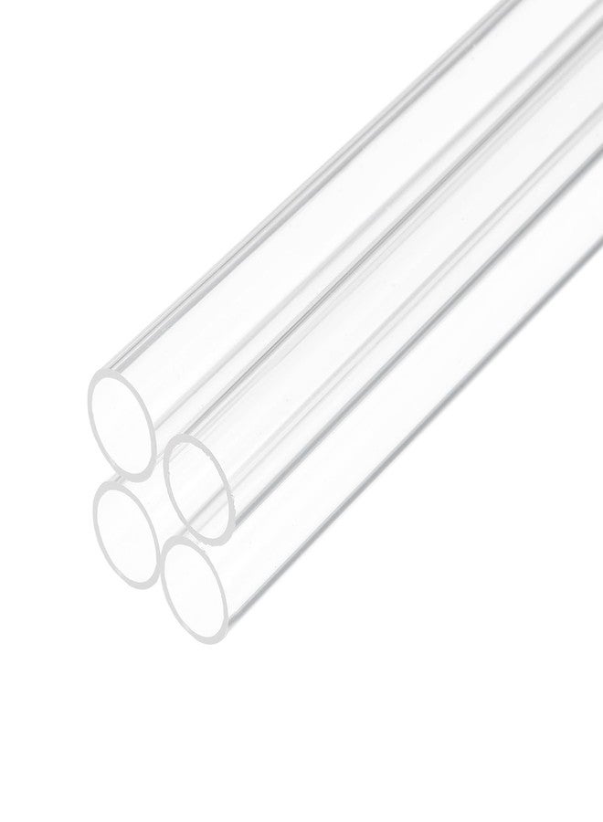 Rebower 10" Clear Plastic Rigid Pipe 10mm x 12mm(3/8" x 1/2") Acrylic Tube Round Polycarbonate Tubing, [for Plumbing, Hydraulics, Aquarium, DIY] - 4Pcs - Image 1