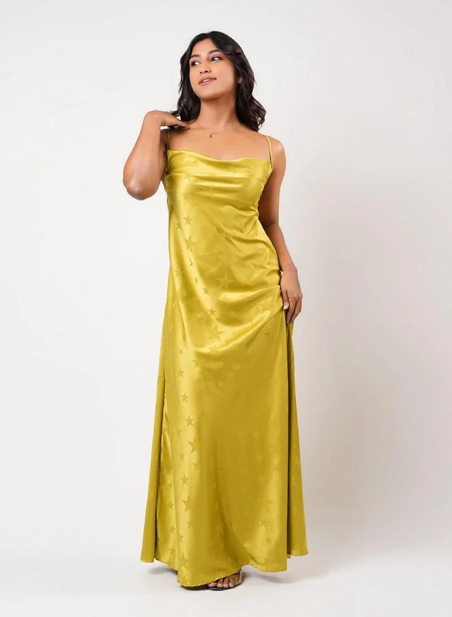 Aadaraya Sleeveless Star Print Maxi Night Gown