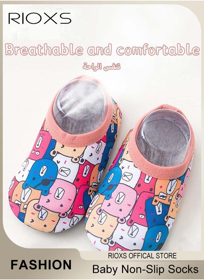 RIOXS - Infant Water Socks Toddler Baby Boys Girls Non-Slip Socks Barefoot Quick-Dry Non-Slip Swim Socks Aqua Water Shoes for Beach Swimming Pool Water Park - Image 1