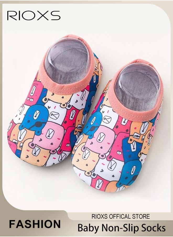 RIOXS Infant Water Socks Toddler Baby Boys Girls Non-Slip Socks Barefoot Quick-Dry Non-Slip Swim Socks Aqua Water Shoes for Beach Swimming Pool Water Park  - Image 1