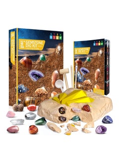 Y&D Gemstone Digging Kit, STEM Educational Toys DIY Science Kits Real Discovery Rocks and Minerals Exploration Game Archaeology Playset Unique Presents for Boys Girls Kid  - Image 1