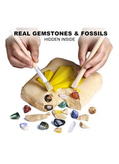 Y&D Gemstone Digging Kit, STEM Educational Toys DIY Science Kits Real Discovery Rocks and Minerals Exploration Game Archaeology Playset Unique Presents for Boys Girls Kid  - Image 3