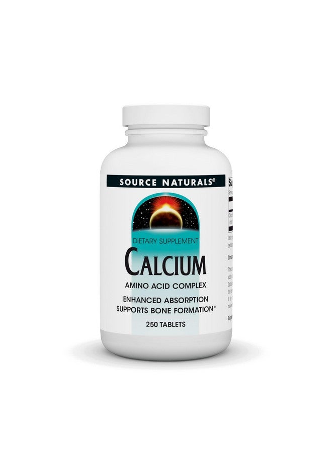 Source Naturals Calcium, Amino Acid Complex- Enhanced Absorption & Supports Bone Formation* - 250 Tablets - Image 1