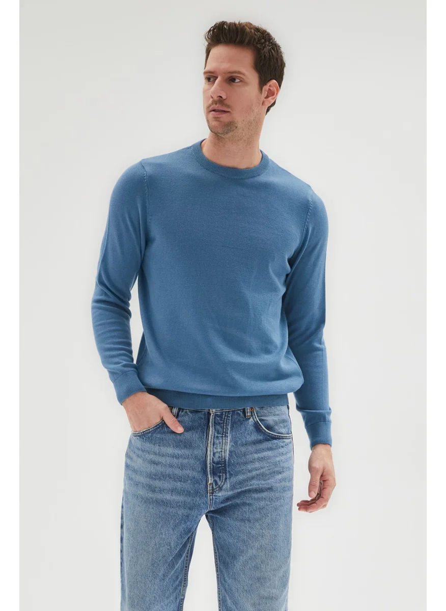 JUNE Men's Regular Fit 100% Cotton Crew Neck Sweater