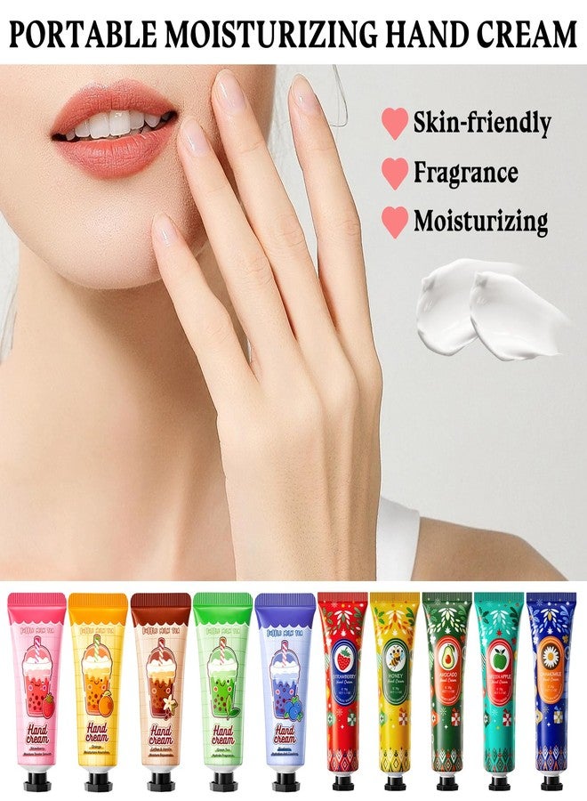 DWDiWen مجموعة هدايا كريم اليدين للنساء، ١٠ قطع، لوشن مرطب لليدين بحجم صغير، كريم مرطب لليدين بحجم مناسب للسفر، مناسب لليدين الجافة والمتشققة، مجموعة مرطبات صغيرة لليدين كهدايا شكر وتوزيعات للحفلات. - Image 2