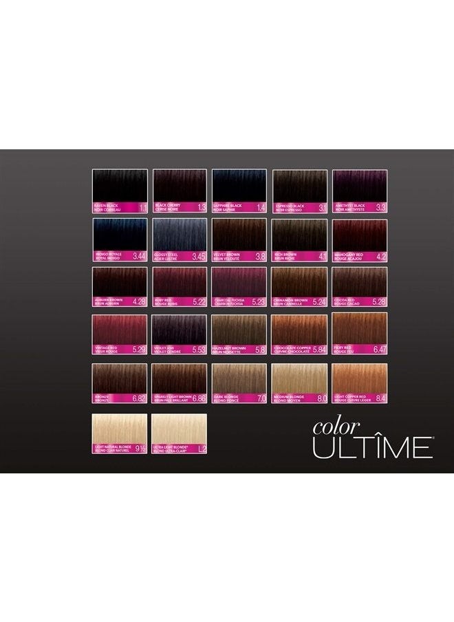 Schwarzkopf - Color ultime permanent hair color creme, glam nights, 4.28 auburn brown - Image 1