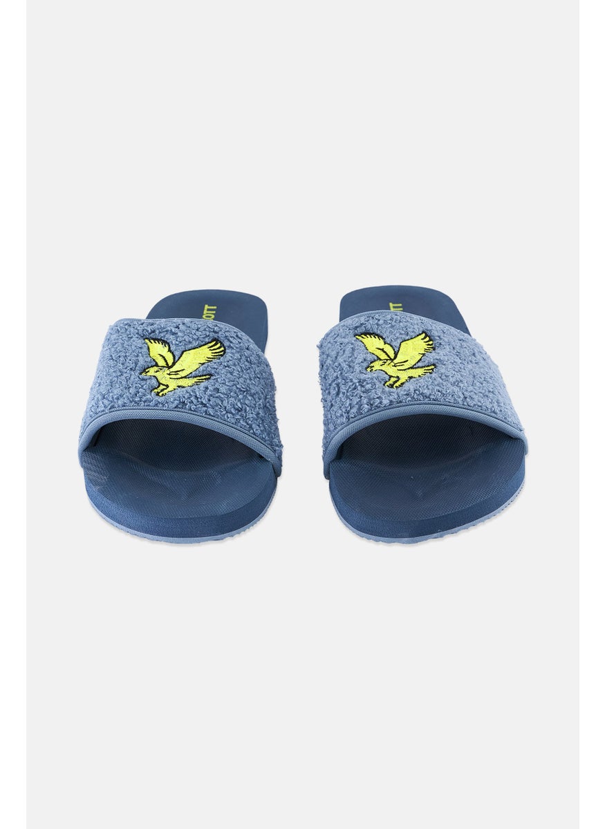 Lyle & Scott - Men Towelling Slides, Skipton Blue - Image 1