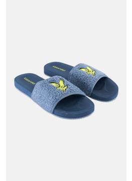 Men Towelling Slides, Skipton Blue
