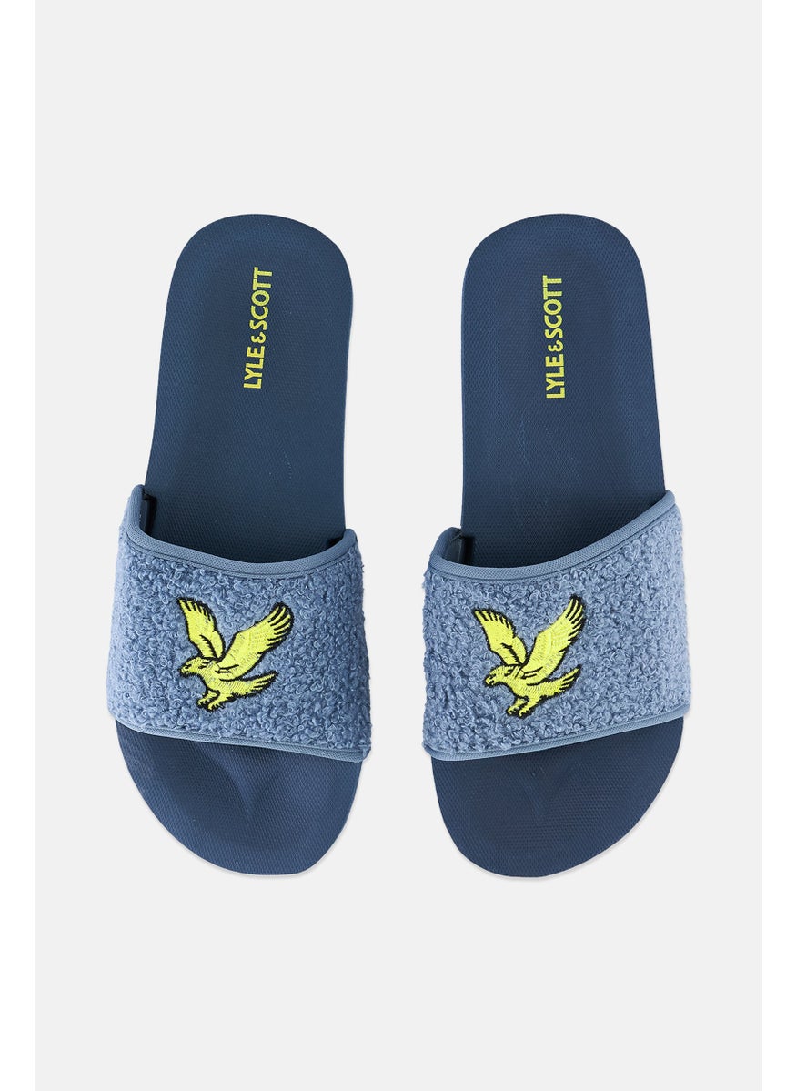 Lyle & Scott - Men Towelling Slides, Skipton Blue - Image 1