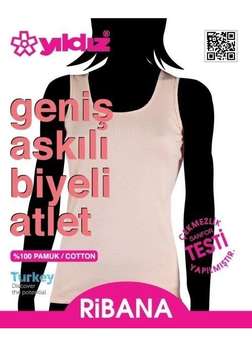 Yıldız New Star 2039 Ten Wide Straped Ribbed Women's Undershirt
