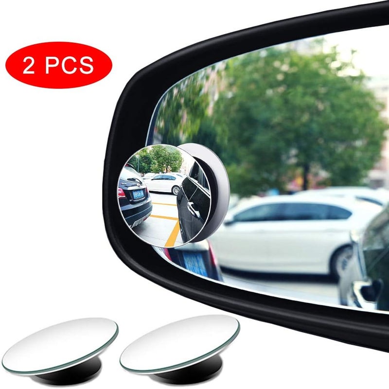 ESreake yusheng 2PCS Mini Small Blind Spot Mirror, 1.57"(40mm) Round HD Glass Convex Rear View Mirror,Strong Adhesive Mirror for Car (1-9/16"(40mm), Frameless) Modern versatile shape - Image 2