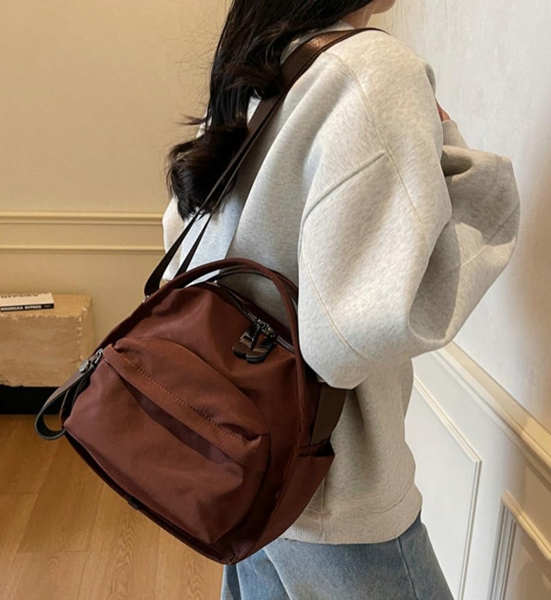 Bagkeak Casual Nylon Front Pocket Handbag Lightweight Large Capacity Cross Body Bag Outdoor Shoulder Bags for Women 2026 - Image 2