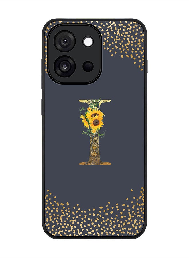 Stylizedd For OnePlus 13s / 13T Case,Slim fit Camera Protection, Shockproof Thin Phone cover  - Custom Floral Monogram - I  (Grey )