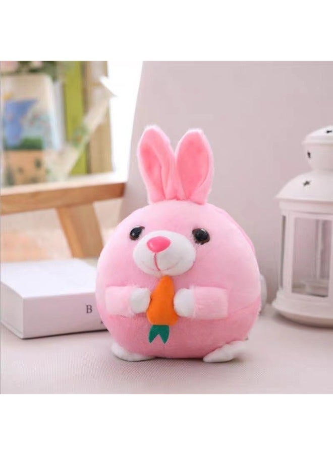 Vibration Ball Music Bouncing Pet Toy Baby Doll Repeat Speaking Toy Electronic-Color:Powder Rabbit-Specifications:English Bluetooth]  - Image 1