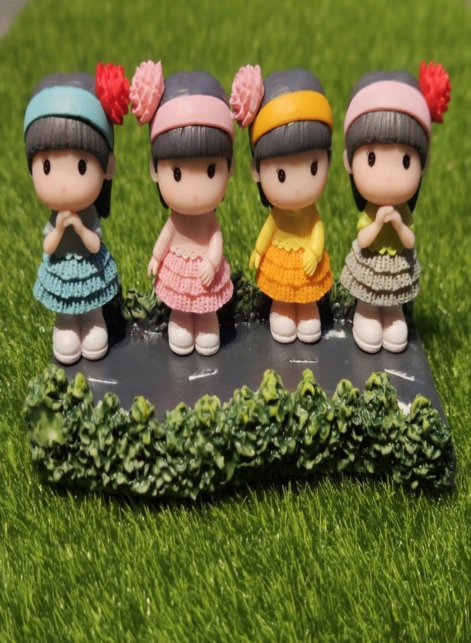 ARUNA DECOR Miniature Girls Figurines Set of 4 PVC | Mini Garden Decor Accessories | Dollhouse Decoration Items | Fairy Garden Miniatures for Kids & Craft Lovers - Image 3