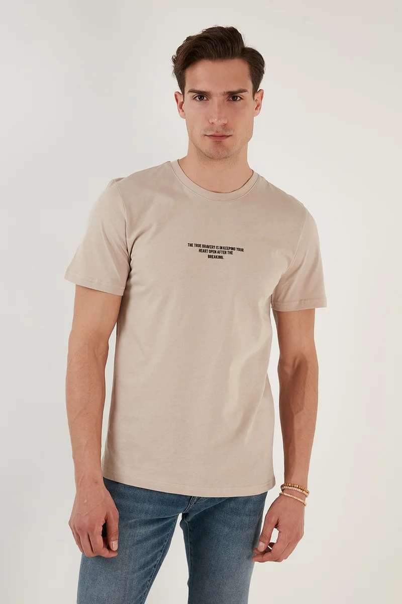 بوراتي Cotton Regular Fit Crew Neck T Shirt Men's T Shirt 5902624