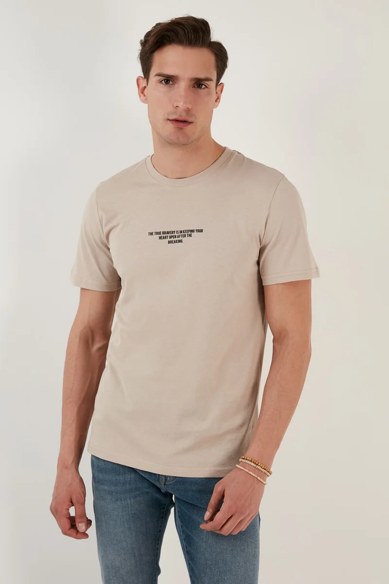 بوراتي Cotton Regular Fit Crew Neck T Shirt Men's T Shirt 5902624