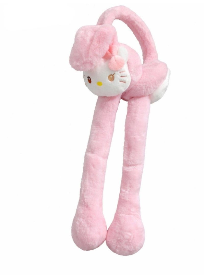 Winter ear protectors for children, with a Hello Kitty design and movable ears, for kids