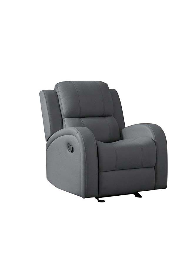 DANUBE HOME Danube Home Crimson 1 Seater Fabric Recliner Sofa Modern Design One Seat Relaxing Chair Comfortable Living Room Furniture L 83 x W 96 x H 97 cm Grey  - Image 1