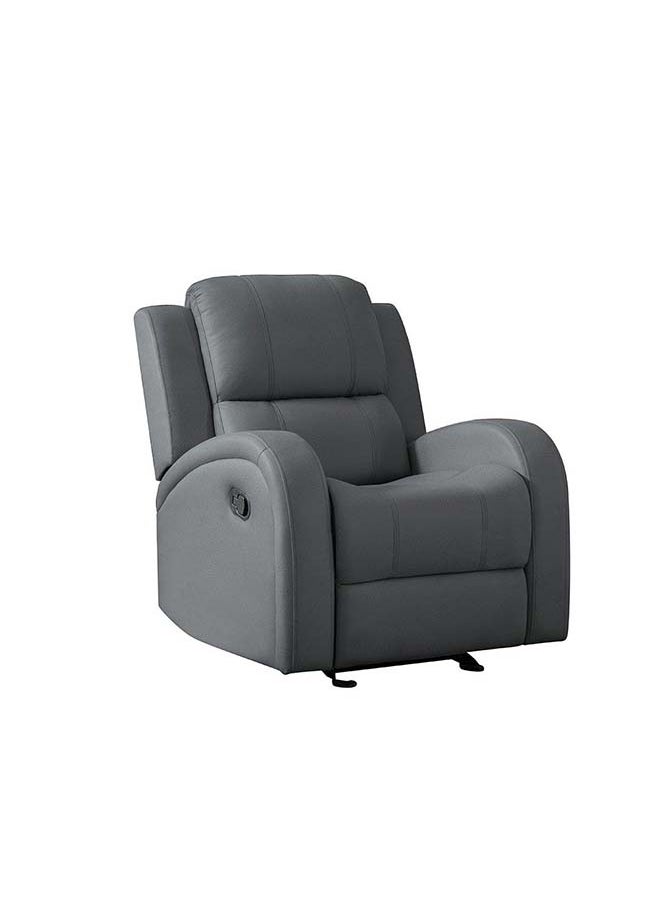 DANUBE HOME Danube Home Crimson 1 Seater Fabric Recliner Sofa Modern Design One Seat Relaxing Chair Comfortable Living Room Furniture L 83 x W 96 x H 97 cm Grey  - Image 2