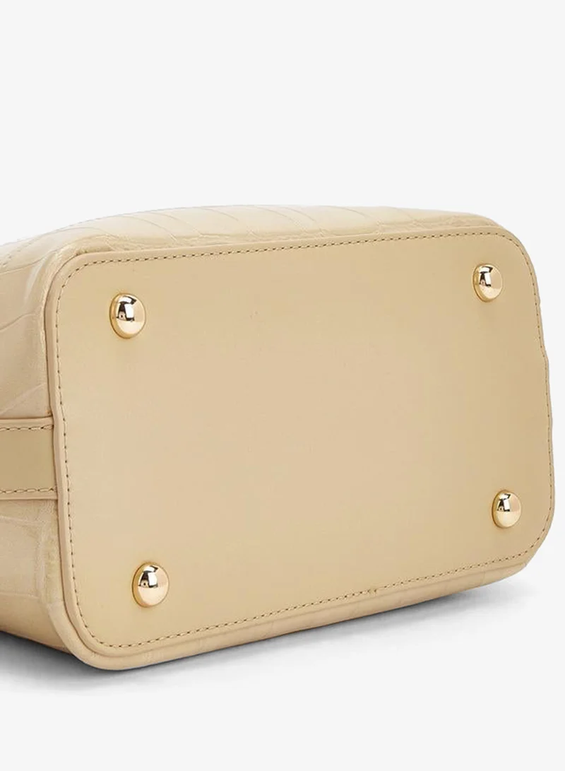 Celeste  Textured Shoulder Bag With Zip Closure for Women | Best Price UAE