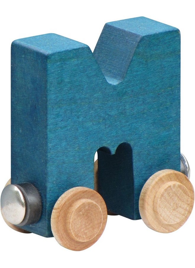Maple Landmark Nametrains Bright Letter Car M Made In Usa (Blue)  - Image 3