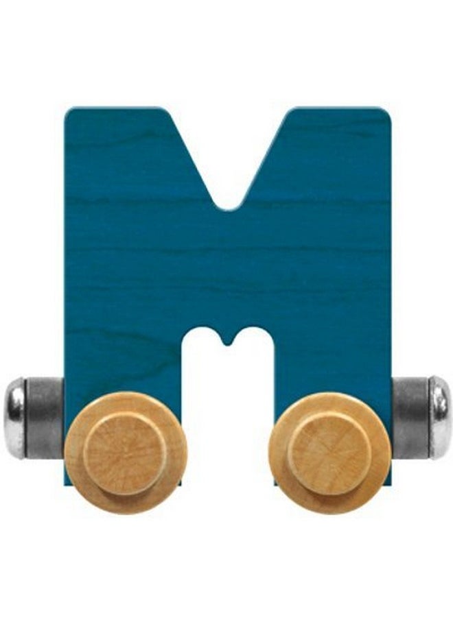 Maple Landmark Nametrains Bright Letter Car M Made In Usa (Blue)  - Image 1