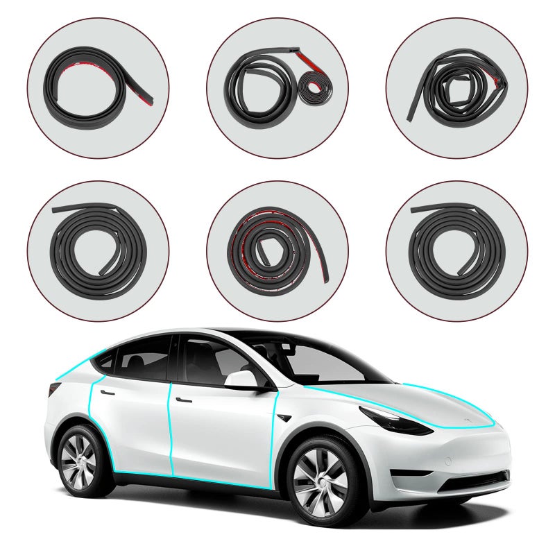 KUNIST for Tesla Model Y Juniper 2026 Accessories Rubber Seal Weather Strip Soundproof Noise Insulation Sealing for Tesla Model Y 20202026