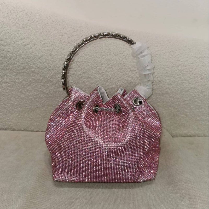 2025 Shenglu Flame Stone Bucket Drawstring Diamond Rhinestone Women'S Shoulder Chain Bag Women Bag - Image 4